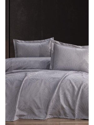 Firdevs 3 Parça Çift Kişilik Pike Takımı 240X260 Gri