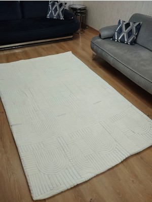 Espical Home Welsoft Kumaştan Yıkanabilir Lastikli Halı Örtüsü 200 x 290 cm Krem Renk