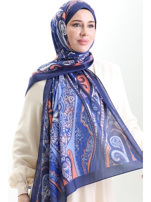 Desenli Soft Şal 70313-05 Saks