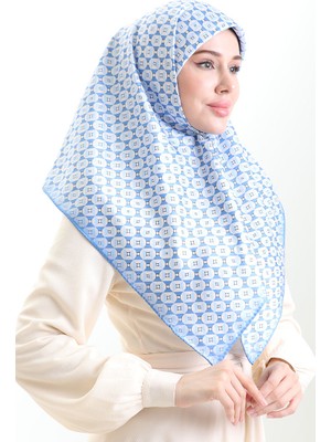 Dijital Rayon Eşarp 70307-05 Indigo