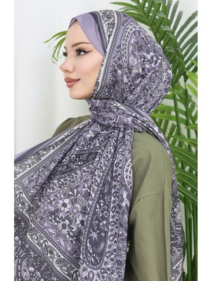 Etnik Desenli Soft Şal 70312-16 Gri Füme