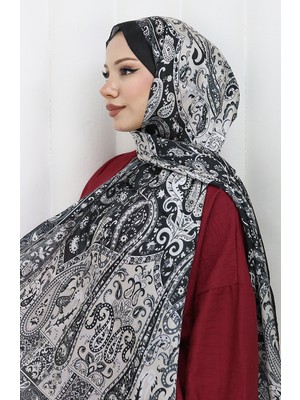 Etnik Desen Janjan Şal 70306-08 Siyah