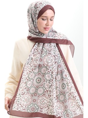 Desenli Soft Şal 70297-14 Kahverengi Yeşil