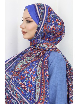 Etnik Desenli Soft Şal 70312-04 Saks