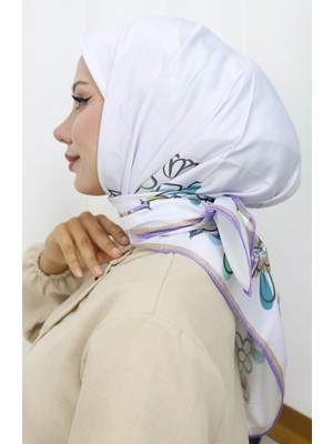 Dijital Rayon Eşarp 70308-11 Lila