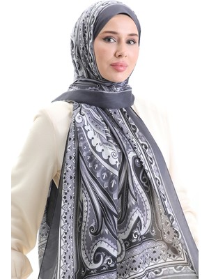 Etnik Desen Soft Şal 70295-16 Antrasit