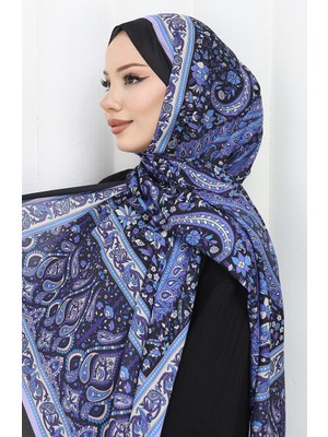 Etnik Desenli Soft Şal 70312-07 Siyah Lila
