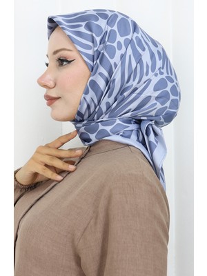 Dijital Rayon Eşarp 70302-06 Indigo