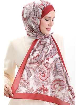 Etnik Desenli Soft Şal 70296-18 Kiremit Lila