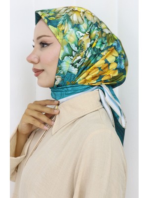 Dijital Rayon Eşarp 70299-06 Petrol