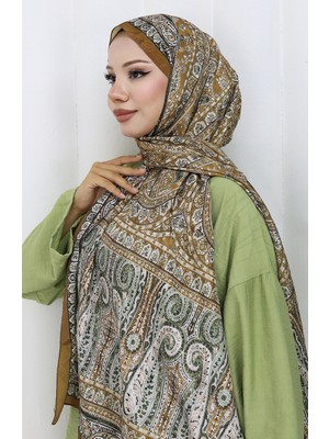 Etnik Desen Vual Şal 70303-03 Gold