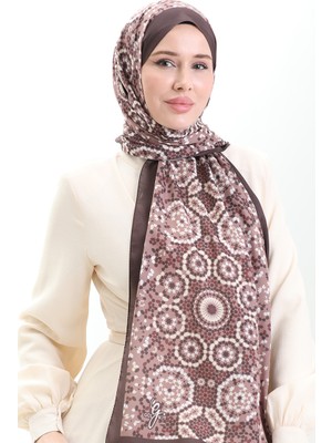 Desenli Soft Şal 70297-12 Kahverengi Acı Kahve