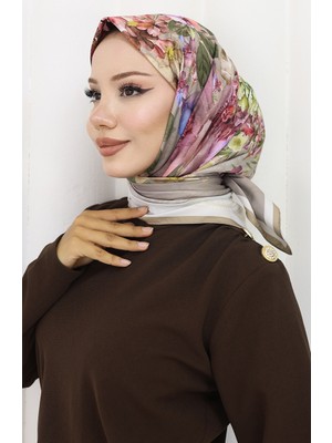 Dijital Rayon Eşarp 70299-01 Vizon