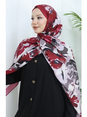 Desenli Soft Şal 70318-17 Bordo