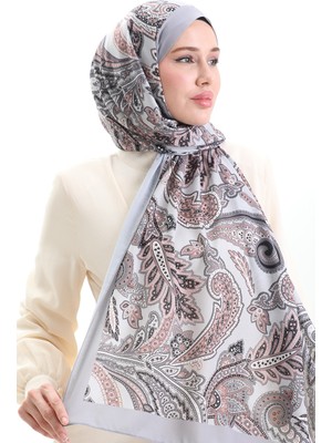Etnik Desenli Soft Şal 70296-12 Gri Taba