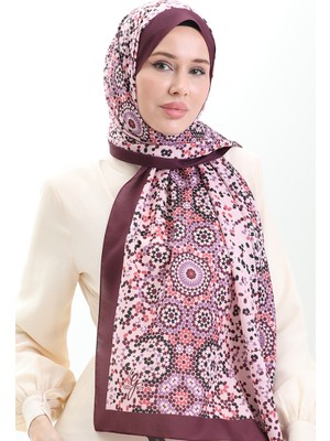 Desenli Soft Şal 70297-07 Mürdüm Lila