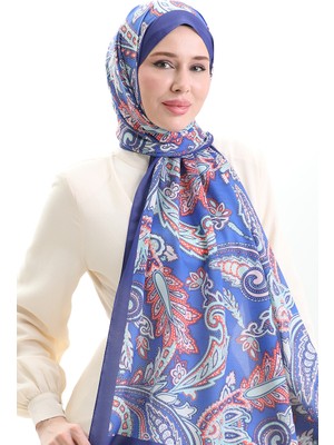 Etnik Desenli Soft Şal 70296-08 Mor Mint Yeşili