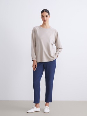 Lc Waikiki Yeni Sezon Beli Lastikli Havuç Kesim Dokulu Kadın Pantolon