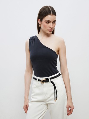 Lc Waikiki Yeni Sezon Tek Omuz Modal Karışımlı Bluz