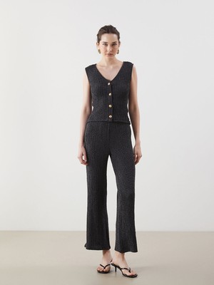 Lc Waikiki Yeni Sezon Beli Lastikli Dokulu Kadın Pantolon