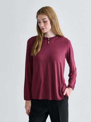 Lc Waikiki Yeni Sezon Fırfırlı Bisiklet Yaka Bluz