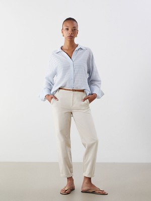 Lc Waikiki Yeni Sezon Beli Kemerli Carrot Fit Kadın Jean Pantolon