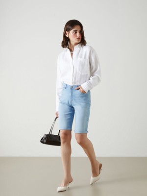 Lc Waikiki Yeni Sezon Dar Fit Kadın Jean Şort