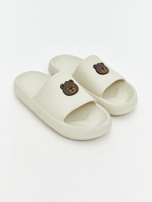 Lc Waikiki Yeni Sezon Ayı Teddy Baskılı Kadın Terlik