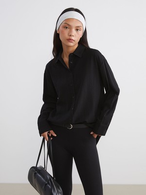 Lc Waikiki Yeni Sezon Dokulu Oversize Kadın Gömlek