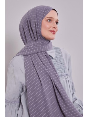 Gri Çizgili Cazz Şal