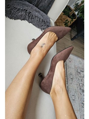 10 670 Topukla Kadın 6 cm Kadeh Topuk Stiletto