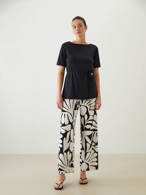 Lc Waikiki Yeni Sezon Beli Lastikli Desenli Kadın Pantolon