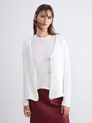 Lc Waikiki Yeni Sezon V Yaka Kadın Triko Hırka