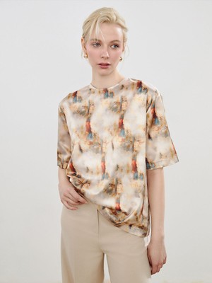 Lc Waikiki Yeni Sezon Bisiklet Yaka Desenli Bluz