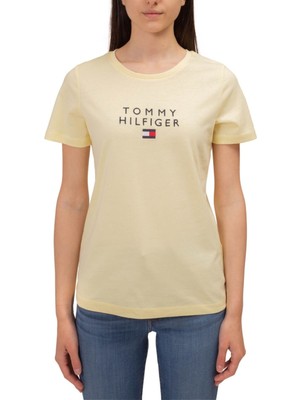 Logolu Kadın Basic Tişört