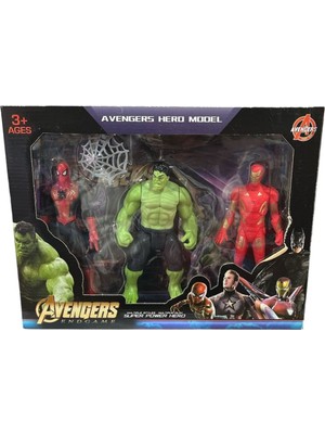 Kids Oyuncak Iron Man 3lü Işıklı Karakter Seti 2156-3