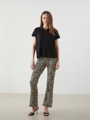Lc Waikiki Yeni Sezon Beli Lastikli Leopar Desenli Kadın Pantolon