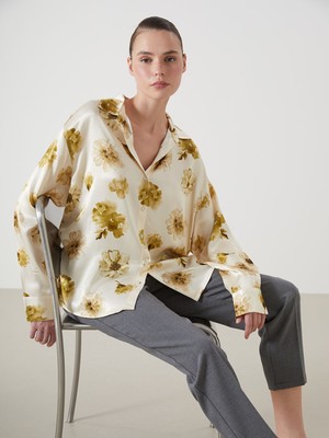 Lc Waikiki Yeni Sezon Çiçekli Oversize Kadın Gömlek