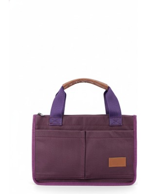 Wolını Üç Bölmeli Kanvas Tote Bag Omuz Askılı