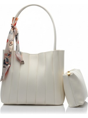 Wolını Kadın Omuz Çantası Fular Deyatlı Makyaj Çantalı