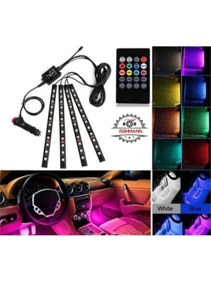 Volkswagen Golf 8 2019-2020-2021-2022-2023-2024-2025 Ayak Altı LED 12 Ledli Lamba Sese Duyarlı LED Müziğe Duyarlı LED