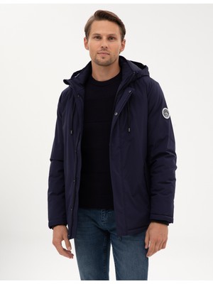 Pierre Cardin Erkek Lacivert Kapüşonlu Mont 50313983-VR033
