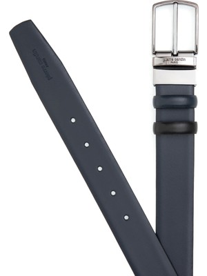 Pierre Cardin Erkek Lacivert %100 Deri Çift Taraflı Kemer 50321933-VR033