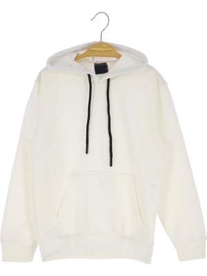 Kız Erkek 3 Ipli Şardonlu Beyaz Sweatshirt