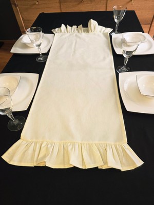 Iki Tarafı Fırfırlı Runner - Sıvı Itici Özlliğe Sahip