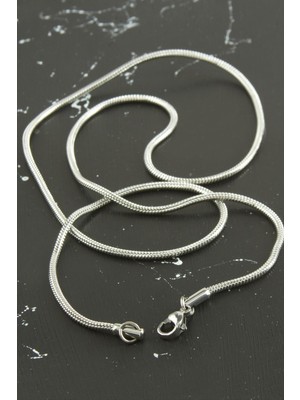 Silindir Zincir Çelik Kolye 55 cm