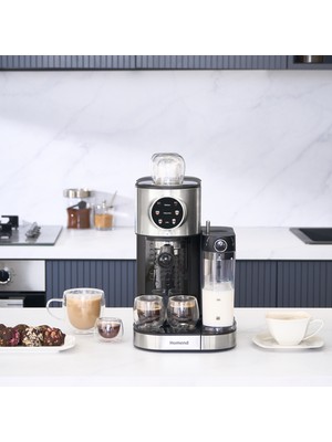 Homend Coffebreak 5015H Espresso Makinesi 1470W Güçlü Süt Köpürtücülü Inox Renkli