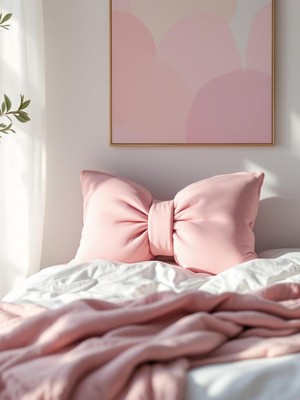 Fiyonk Görünümlü Dekoratif Yastık Dolgulu Fiyonk Kurdele Hediye Yastık Kırlent Minder