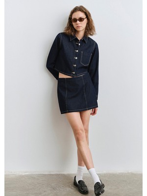 Mavi Rinse Denim Mini Etek 1310721-85481