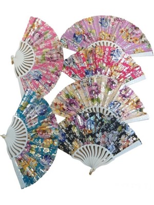 Yelpaze Karışık Renk 12 Adet